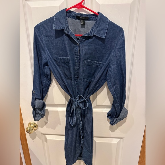 Forever 21 Jean Dress with or without waist tie - Picture 3 of 3
